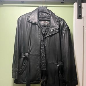 The Limited Black Leather Jacket Size M